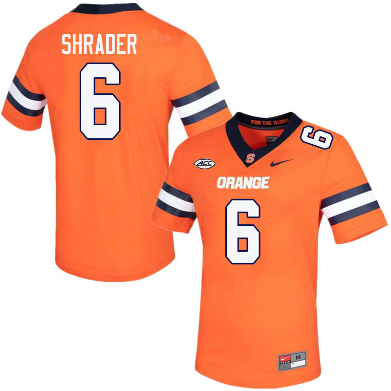 Syracuse Orange #6 Garrett Shrader College Football Jerseys Stitched-Orange